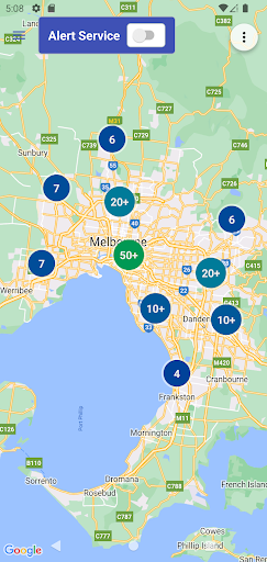 Android application Speed Camera (Melbourne) screenshort