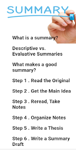 How To Write a Summary