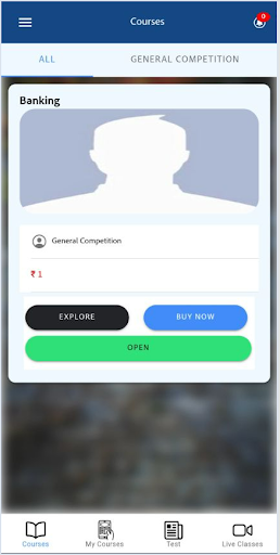 Android application Target Your Goal Campus screenshort