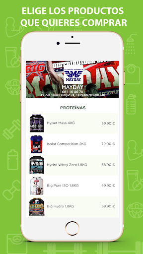 Android application Mayday nutrition screenshort