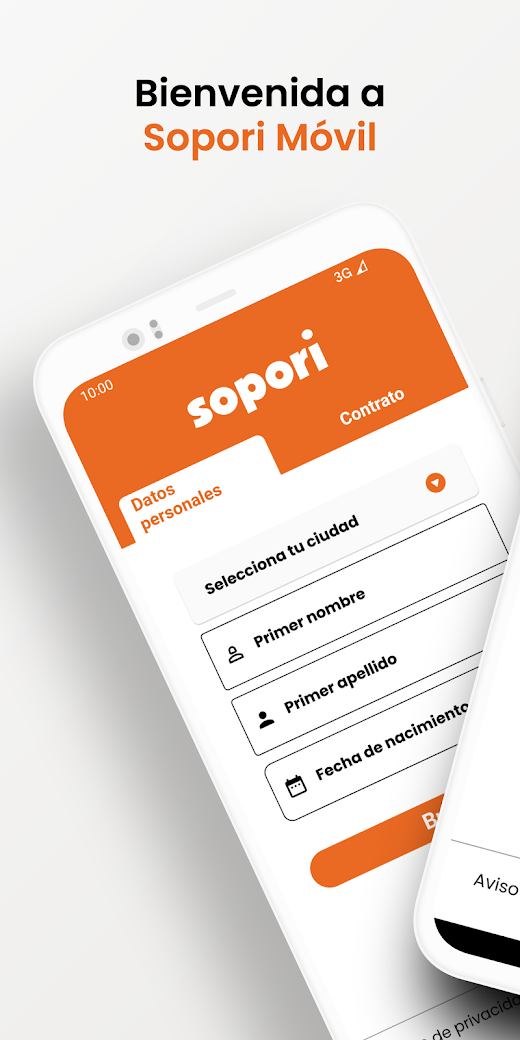 Android application Sopori Móvil screenshot