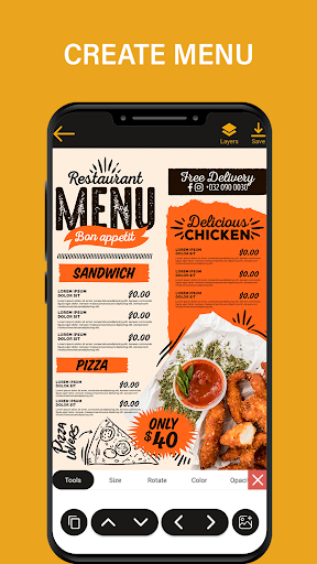 Menu Maker - Vintage Design Screen 2