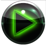 poweramp skin glow green icon