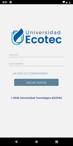 Android application Universidad ECOTEC screenshort