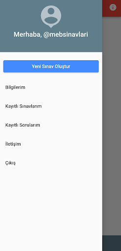 Android application Mebsınavları Öğretmen screenshort