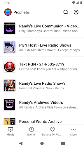 Android application Randy Chandler screenshort