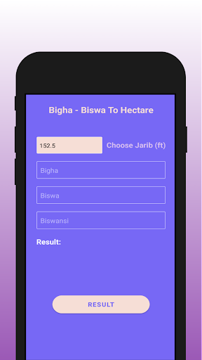Android application Bigha-Biswa To Hectare screenshort