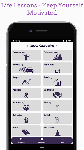Android application Life Lessons (Quotes) screenshort