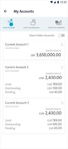 Android application Creditbank Online Banking screenshort