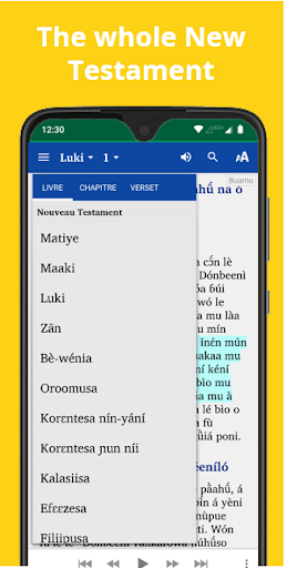 Bible in Buamu - NT with audio Screen 2