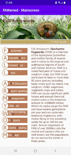 Android application FAWarned screenshort