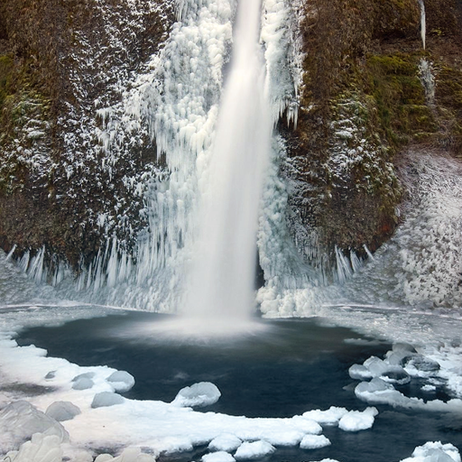 Winter Waterfalls Wallpaper logo