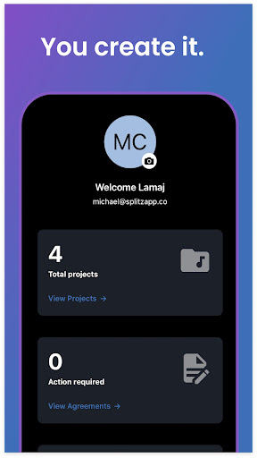 Android application Splitz screenshort