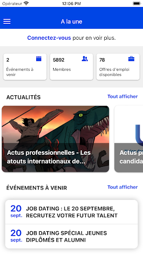 Android application GOBELINS Alumni screenshort