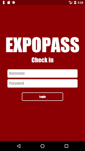 Android application EXPOPASS Check in screenshort