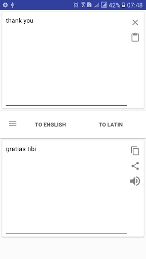 Android application Latin English Translator screenshort