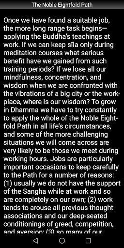 The Noble Eightfold Path Screen 3