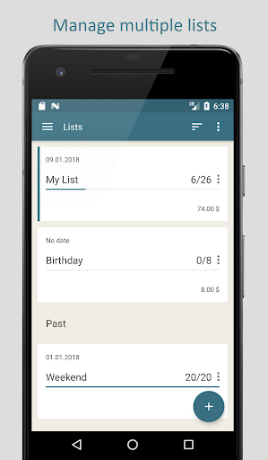 Android application ShopTeo - shopping list screenshort