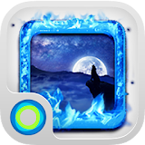 Ice Wolf Blue Cool Theme icon