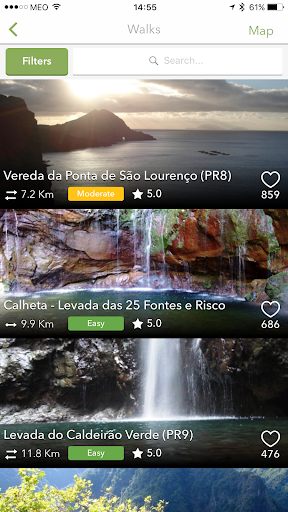 Android application WalkMe | Walking in Madeira screenshort