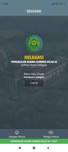 Android application Aplikasi Bantu Delegasi screenshort