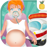 Pregnant mom -Ambulance doctor icon