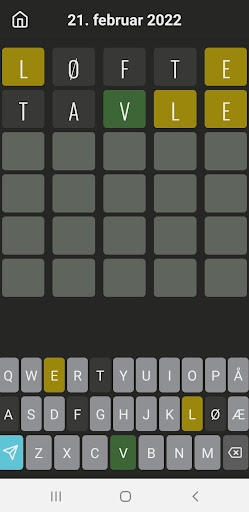 Android application Gjett ordet! screenshort
