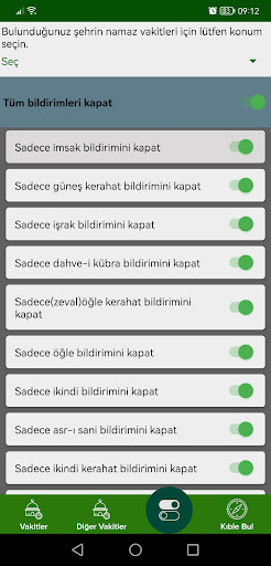 Namaz Vakti Uyarıları ve Kıble Screen 2