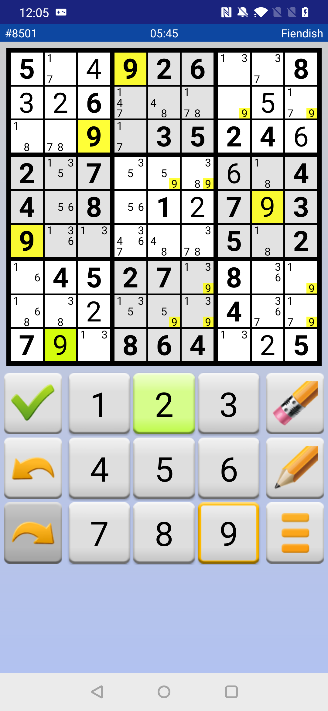 Android application Sudoku 10'000 Pro screenshort