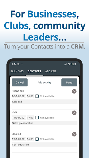 Vlix: Contacts & Bulk SMS/Text Screen 3