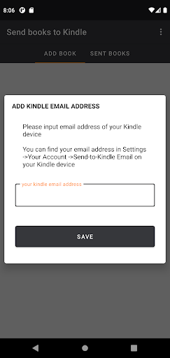 Send books to Kindle