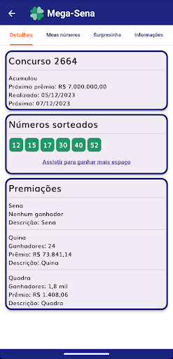 iSorte: Seu Portal da Sorte Screen 2