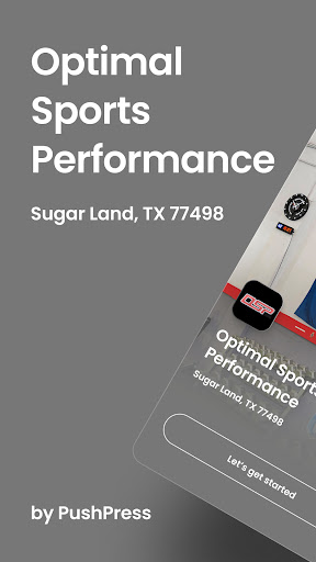 Android application Optimal Sports Performance screenshort