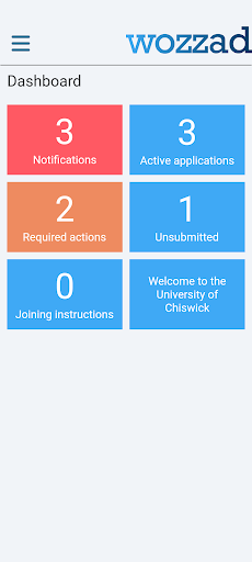 Android application Wozzad Student Portal screenshort