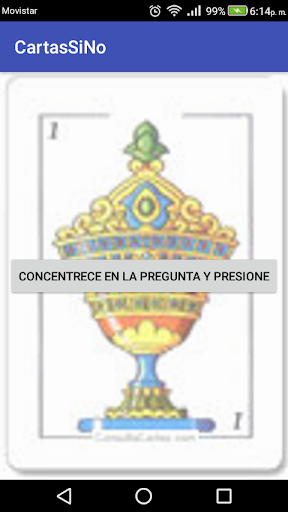 Android application Lectura de Cartas Si/No screenshort