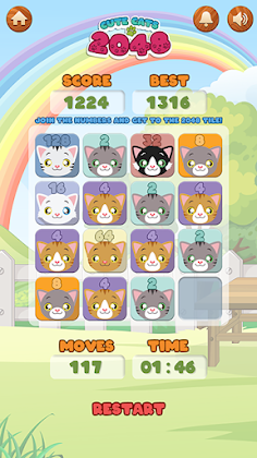 Cute Cats 2048 - Screenshot 4