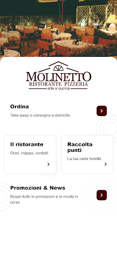 Android application Molinetto Ristorante screenshort