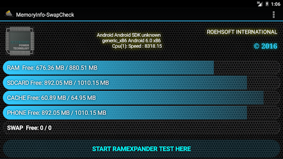 MemoryInfo & Swapfile Check Screenshot