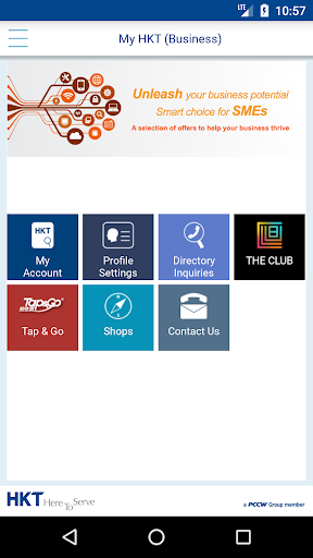 Android application My HKT (Business) screenshort