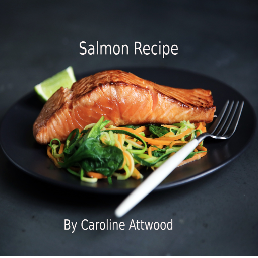 Salmon fish recipe logo