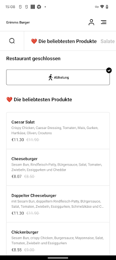 Grimms Burger Screen 3