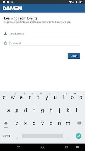 Android application Damen LFE screenshort