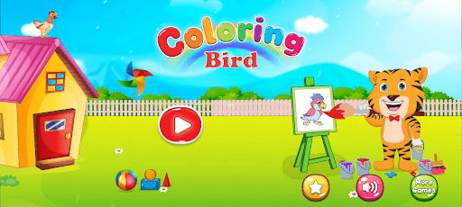 Android application Coloring Cute Birds screenshort