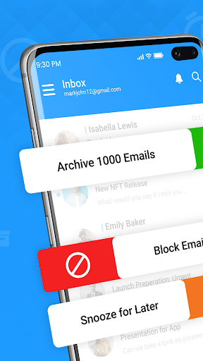 Android application AI Email screenshort
