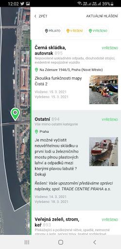 Hlášení závad Screen 3
