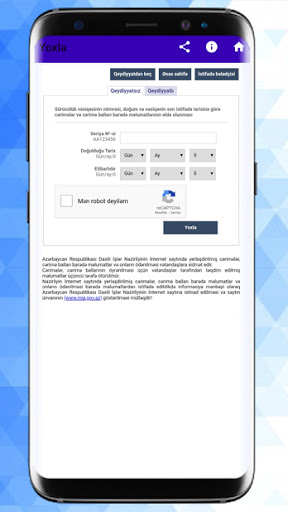 Yoxla - Cərimə, Borc, Sığorta, Screen 2
