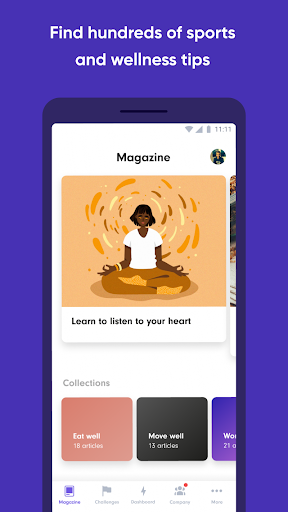 Screenshot of United Heroes: Wellness app