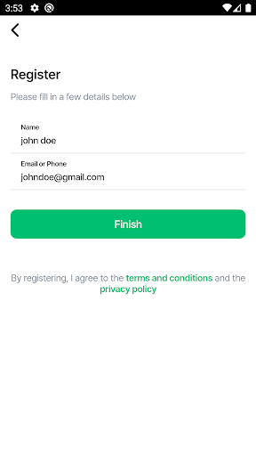 Android application Gtrack eBike screenshort