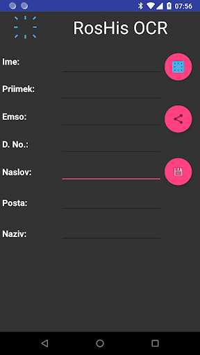 Android application RosHIS OCR screenshort