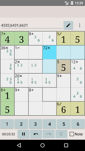 MathDoku Notable Screen 2